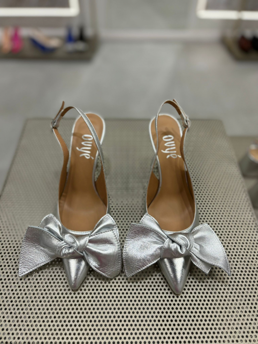 Pantofi stiletto LAMINATO ARGINTII cu toc [2]