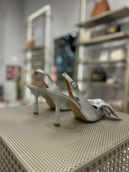 Pantofi stiletto LAMINATO ARGINTII cu toc [5]