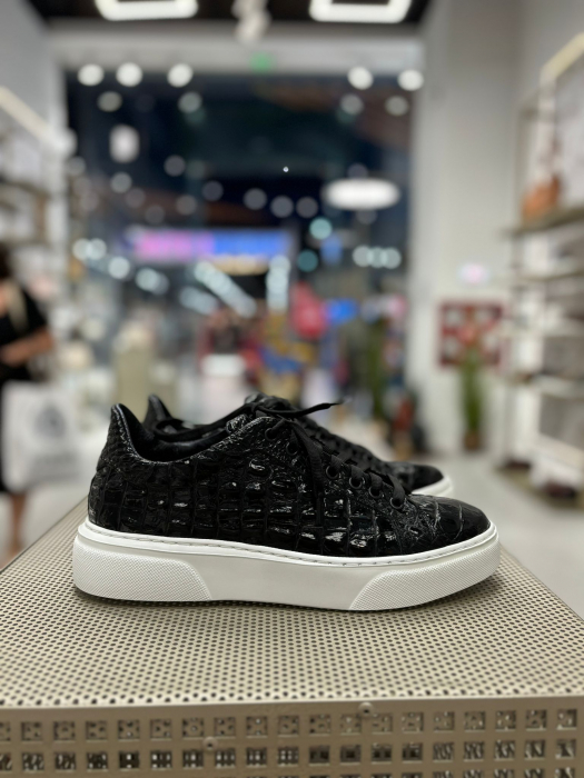Sneaker CROCO NEGRU piele naturala [2]