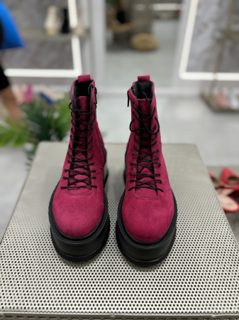 Ghete MARA fucsia din piele [2]