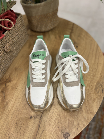 Adidasi din piele gold [4]