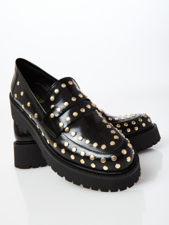 Mocasini - Mocasini GOLDEN NEGRI din piele