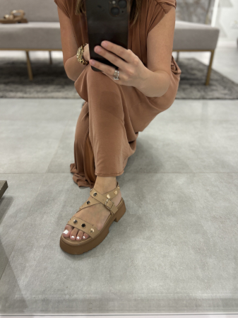 Sandale FARAONE BEJ din piele [4]