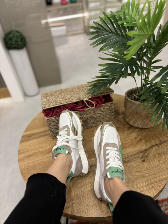 Incaltaminte - Adidasi din piele gold