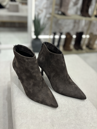 Botine - Botine stiletto din piele cu toc