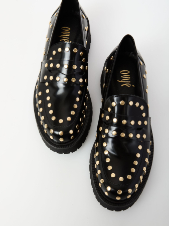 Mocasini GOLDEN NEGRI din piele [1]