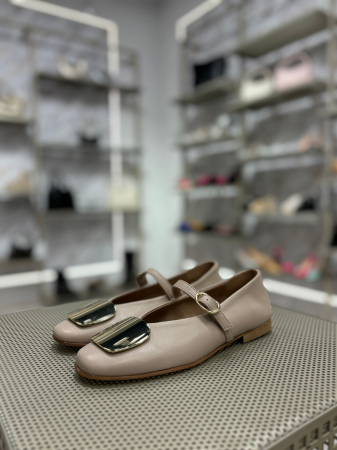 Balerini BROWNIE NUDE cu catarama [2]