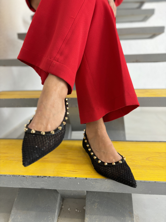 Incaltaminte - Balerini stiletto AYDA cu cristale