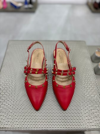 Balerini stiletto FHIONA ROSII cu tinte aurii [1]