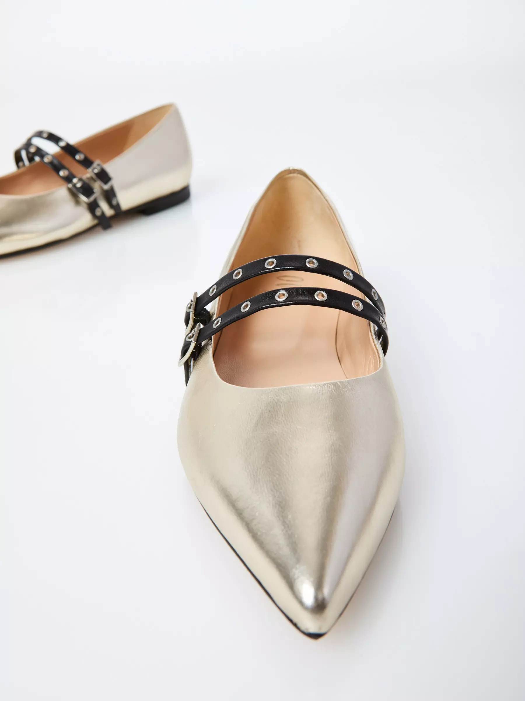 Balerini stiletto KATHERINE AURII cu barete [1]