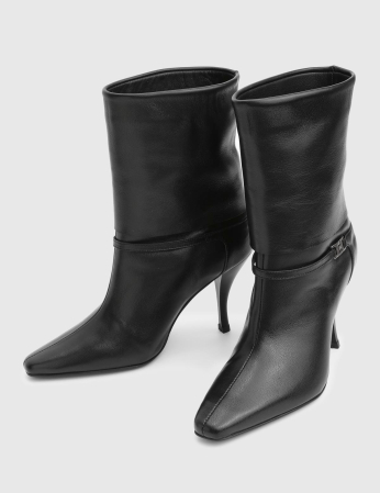 Botine MELINDA NEGRE  din piele [1]