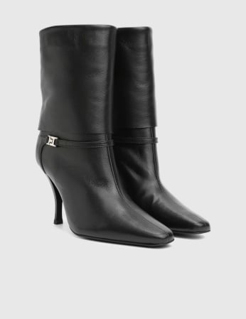 Botine - Botine MELINDA NEGRE  din piele
