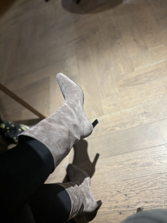 Botine - Cizme ALVINA TAUPE cu toc