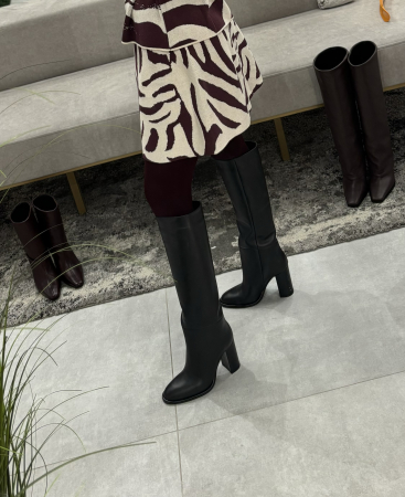 Cizme NYONA NEGRE cu toc [4]