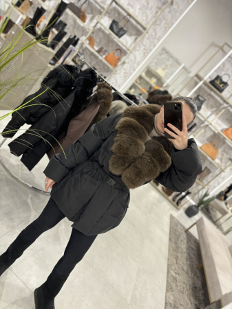 Geaca cu guler din blana naturala [1]