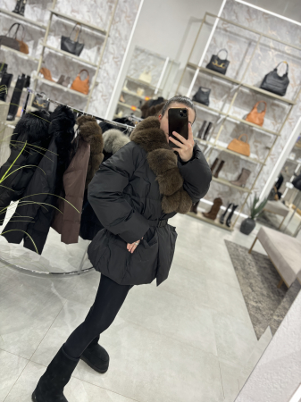 Geaca cu guler din blana naturala [2]