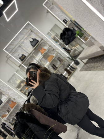 Geaca cu guler din blana naturala [3]