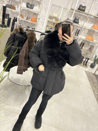 Geaca cu guler din blana naturala [2]