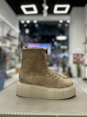 Botine - Ghete MARA bej cu siret