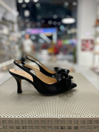 Pantofi ALYONA NEGRU cu toc si funda [2]