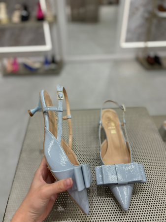 Pantofi cu toc - Pantofi CELESTE BABY BLUE cu toc mic
