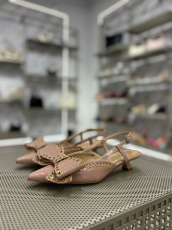 Pantofi CELINE NUDE cu toc si funda [2]