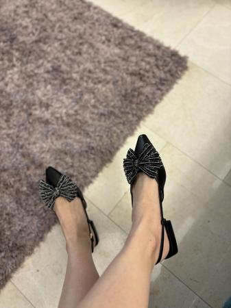 Pantofi IRIS NEGRU cu bareta la spate si funda [4]