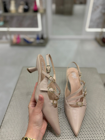 Pantofi stiletto ALYONNA NUDE cu catarame [4]