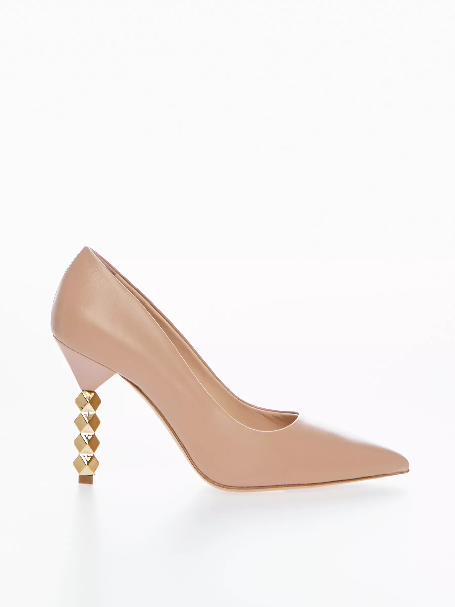 Pantofi cu toc - Pantofi stiletto HARLOW NUDE cu toc metalic