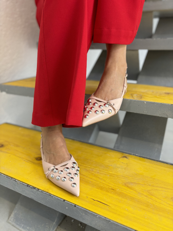 Pantofi stiletto KIMORA NUDE cu bareta la spate [1]