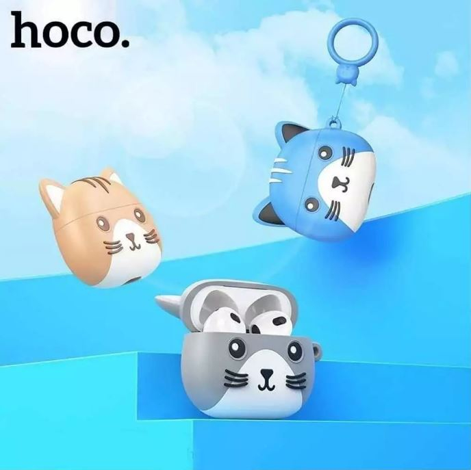 Casti cu Husa Pisica, Bluetooth, Hoco EW46, 300mAh, Autonomie 4 Ore, Silicon, Gri [5]