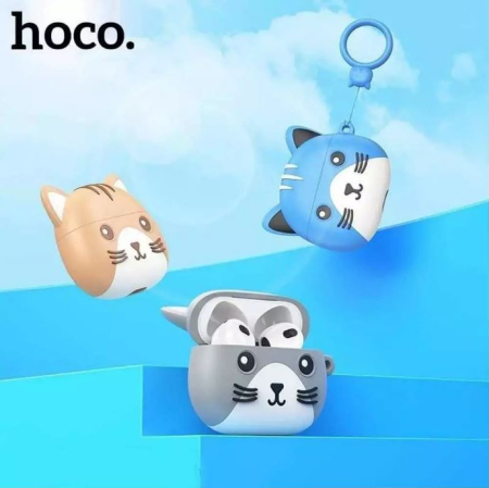 Casti cu Husa Pisica, Bluetooth, Hoco EW46, 300mAh, Autonomie 4 Ore, Silicon, Gri [4]