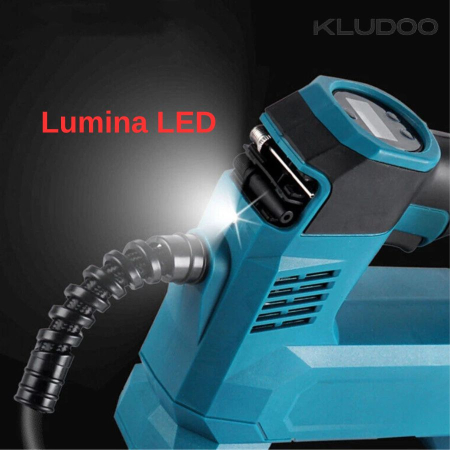 Compresor Auto Portabil cu 2 Baterii și Încărcător – Umflare Rapidă, Oprire Automată, LED [3]