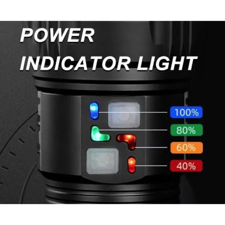 Lanterna profesionala 3000 M, 4 acumulatori, Incarcare USB, Flash [3]