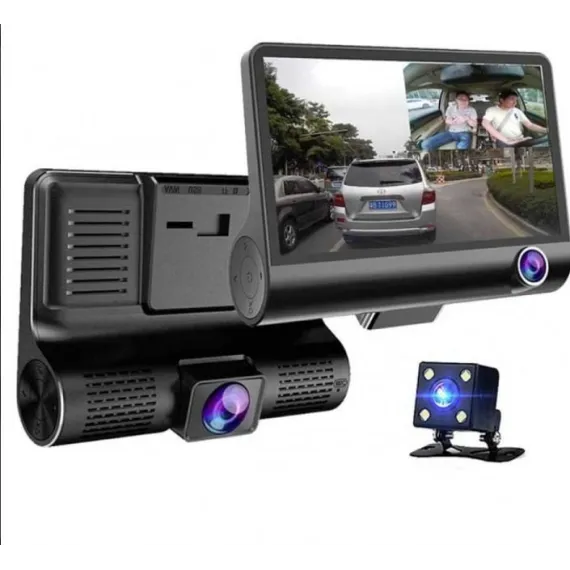 Camera Auto Tripla (Fata, Interior, Spate), 4", Full HD, Design Tip Monitor, Negru [2]