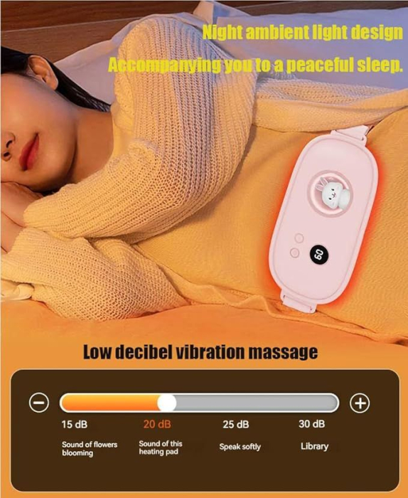 Centură Abdominală cu Încălzire & Vibromasaj – Ameliorează Durerile Menstruale și Lombare [2]
