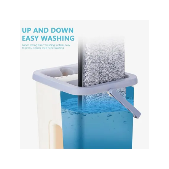 Mop Flexibil cu Galeata, din Microfibra, 2 Rezerve, rotativ 360 de grade [3]