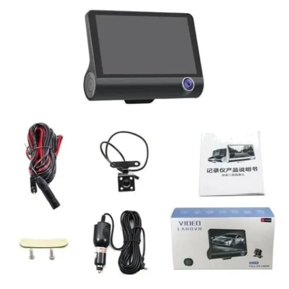 Camera Auto Tripla (Fata, Interior, Spate), 4", Full HD, Design Tip Monitor, Negru [3]