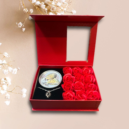 Set Cadou Pearl in Real Life – Scoică cu Perlă Reală, Colier și Trandafiri din Săpun – Cadou Romantic Premium [2]