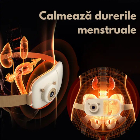Centură Abdominală cu Încălzire & Vibromasaj – Ameliorează Durerile Menstruale și Lombare [3]