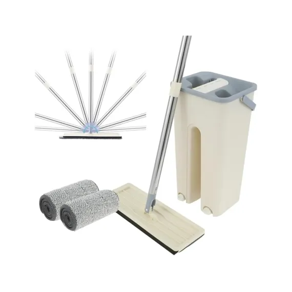 Casa - Mop Flexibil cu Galeata, din Microfibra, 2 Rezerve, rotativ 360 de grade