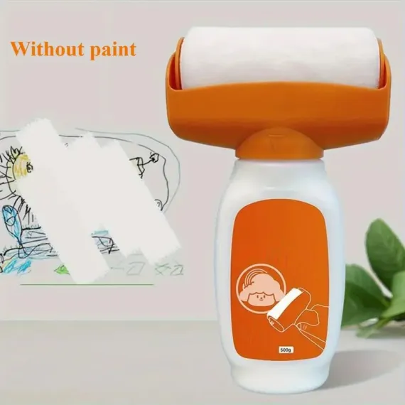 Trafalet Multifunctional  2 in 1 cu Rola si Rezervor Reutilizabil, pentru Repararea si Curatarea Peretilor, Lavabila Alba Inclusa [3]