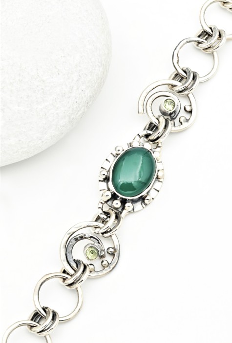 Bratara din Argint 925 cu piatra Agat Verde [2]