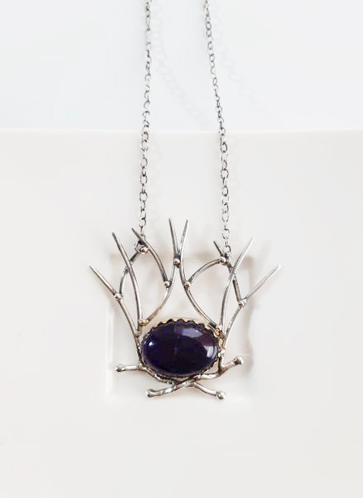 Colier Argint placat cu aur 14 K si Ametist [3]