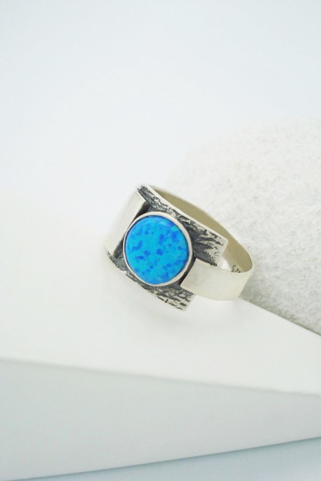 Inel din argint 925 cu Opal Imperial Sintetic [3]