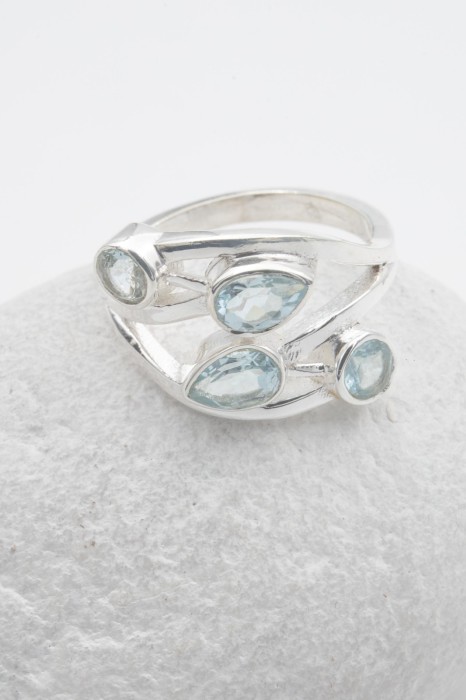 Inel din Argint 925 si Topaz Blue [2]