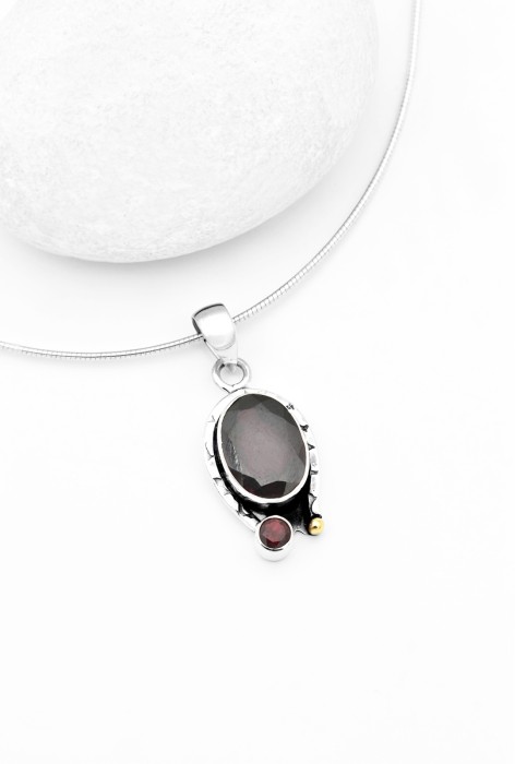 Pandantiv din Argint 925 si Granat 3.4 cm [2]
