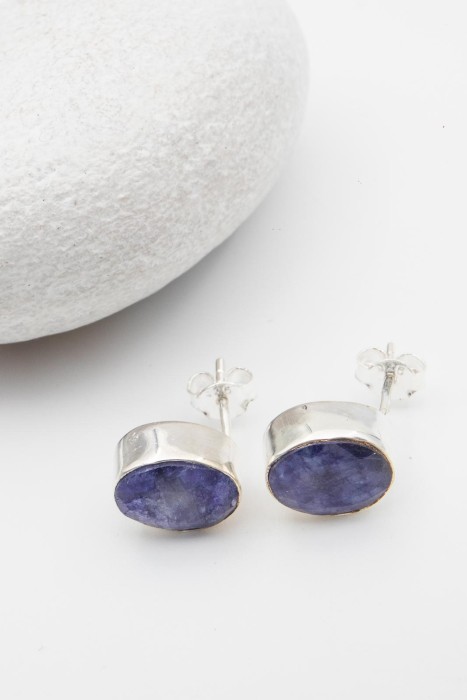 Set Cercei si Pandantiv din Argint 925 cu Piatra Safir si Topaz [2]