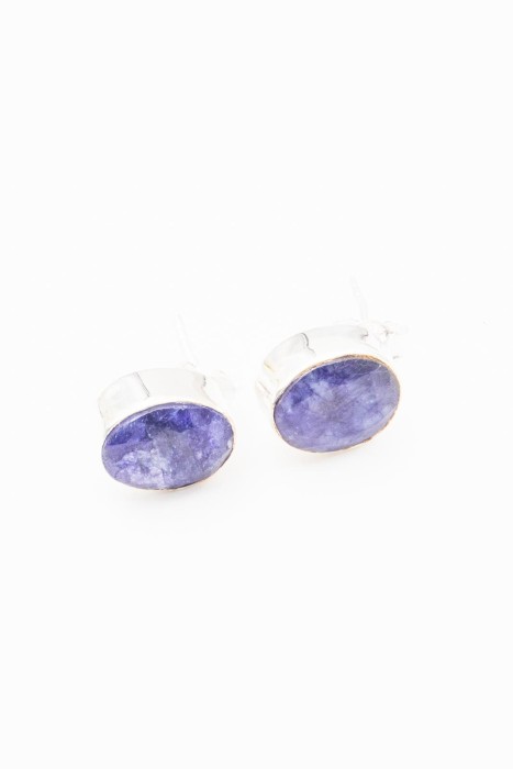 Set Cercei si Pandantiv din Argint 925 cu Piatra Safir si Topaz [4]