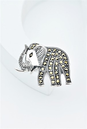Brosa din Argint cu Marcasite "Elefant" [1]